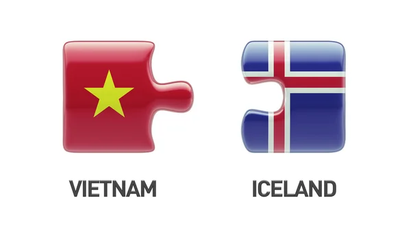 아이슬란드 베트남 퍼즐 개념 — 스톡 사진