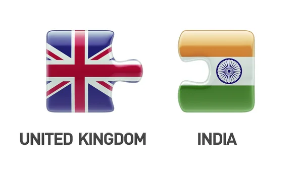 İngiltere Hindistan bulmaca kavramı — Stok fotoğraf