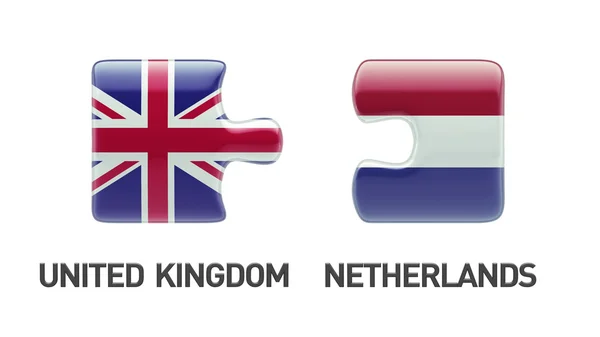 United Kingdom Netherlands  Puzzle Concept — Stock Photo, Image