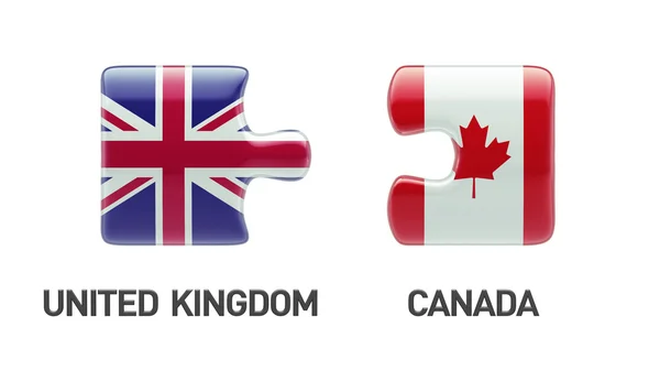 United Kingdom Canada  Puzzle Concept — Stock Photo, Image