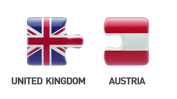 United Kingdom Austria  Puzzle Concept — Stock Photo, Image