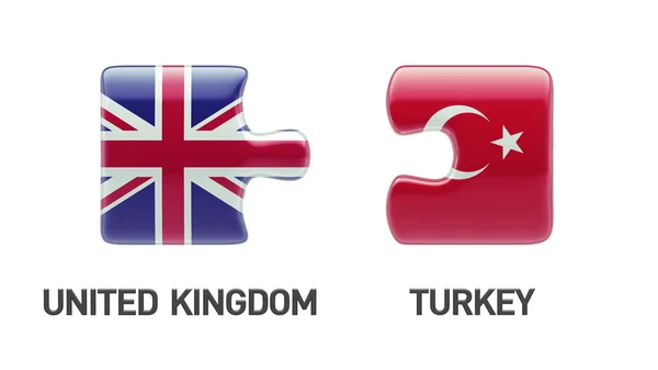 Reino Unido Turquia Puzzle Concept — Fotografia de Stock