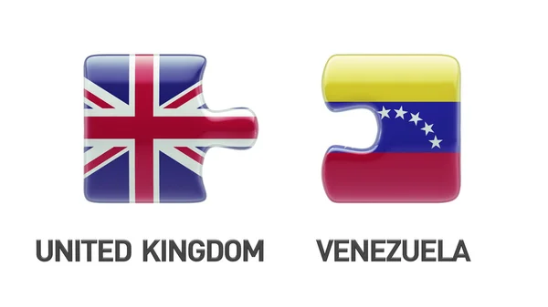 Verenigd Koninkrijk Venezuela puzzel Concept — Stockfoto