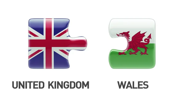 Wales Verenigd Koninkrijk puzzel Concept — Stockfoto