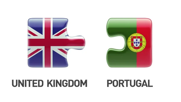 Portugal United Kingdom  Puzzle Concept — Stock Photo, Image