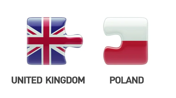 Polonia Regno Unito Puzzle Concept — Foto Stock