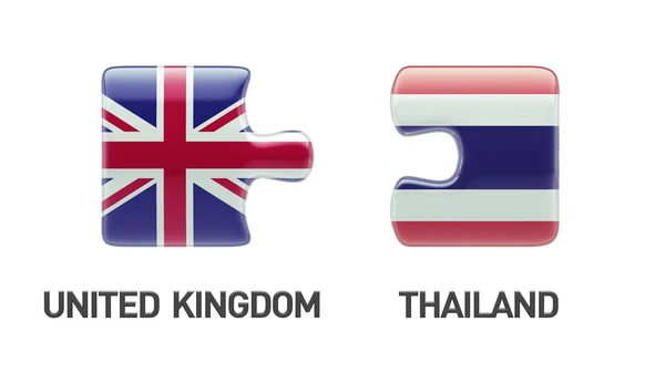 Thailand United Kingdom  Puzzle Concept — Stock Photo, Image