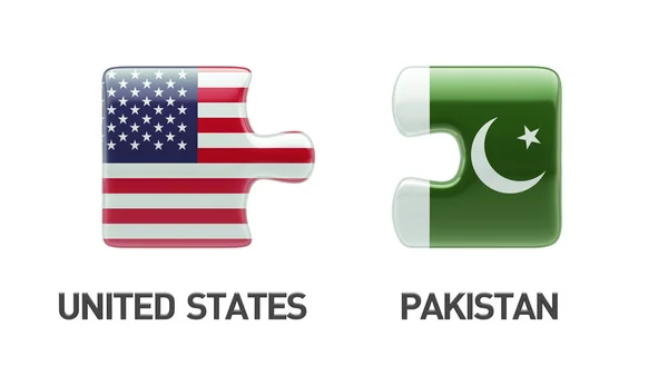 Paquistão Estados Unidos Puzzle Concept — Fotografia de Stock