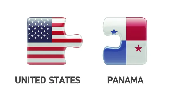 Panama USA pussel koncept — Stockfoto