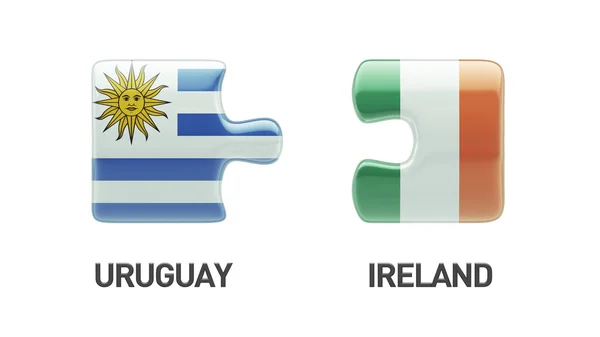 Uruguay Irlande Puzzle Concept — Photo