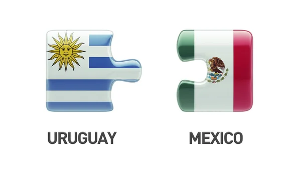 Uruguay Mexico  Puzzle Concept — Stock Photo, Image