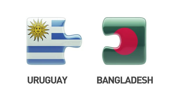 Uruguay Bangladesh  Puzzle Concept — Stock Photo, Image