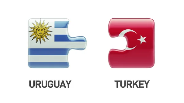 Uruguay Turquía Puzzle Concepto — Foto de Stock