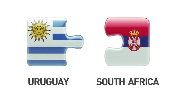 Srbsko Uruguay logická koncepce — Stock fotografie