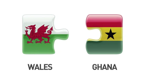 Wales Ghana puzzel Concept — Stockfoto