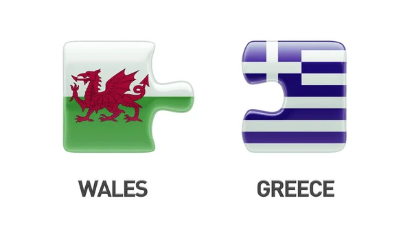 Gales Grecia Puzzle Concepto — Foto de Stock
