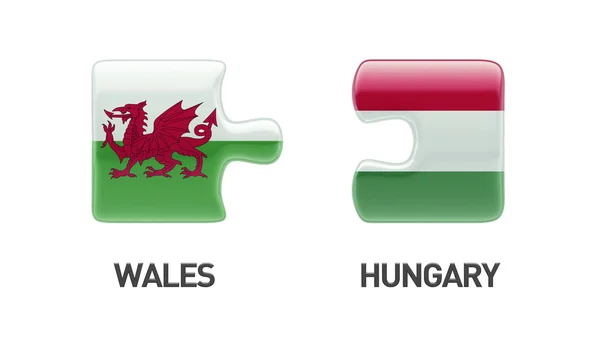 Wales ungarisches Puzzle-Konzept — Stockfoto