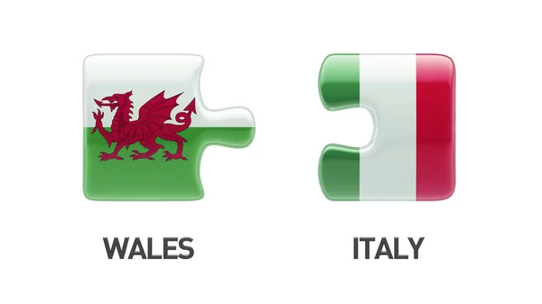 Wales Italië puzzel Concept — Stockfoto