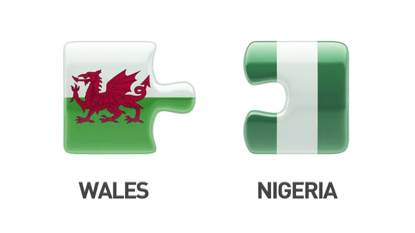 Wales Nigéria Puzzle Concept — Fotografia de Stock