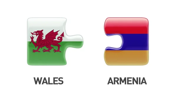 Wales Armenië puzzel Concept — Stockfoto