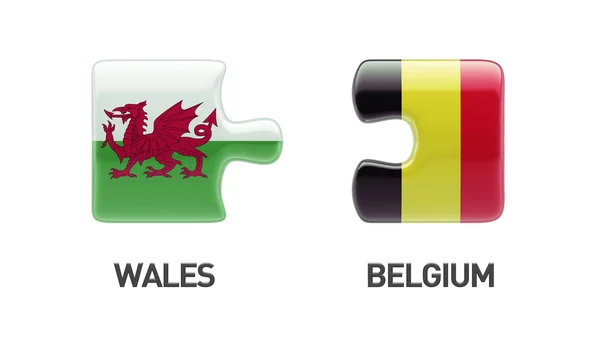 Wales Belgie logická koncepce — Stock fotografie