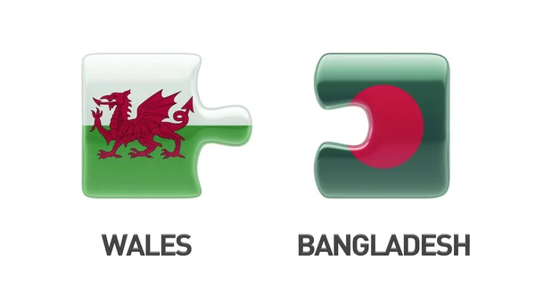 Wales Bangladesh  Puzzle Concept — Stock Photo, Image