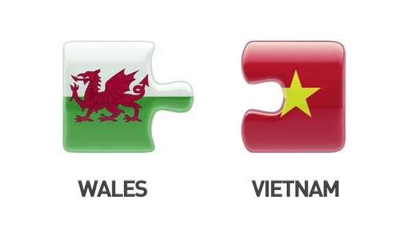 Wales Vietnam  Puzzle Concept — Stock Photo, Image