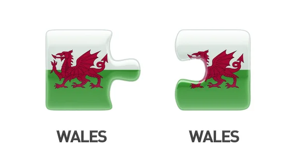 Wales puzzel Concept — Stockfoto