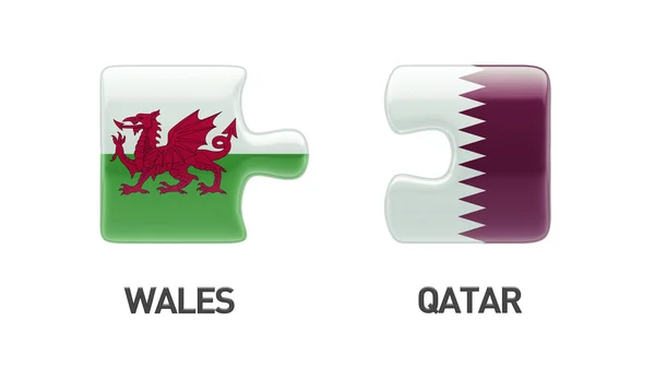 Qatar wales puzzle-konzept — Stockfoto