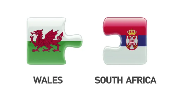 Serbie Pays de Galles Puzzle Concept — Photo