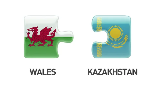 Kazachstan Wales puzzel Concept — Stockfoto