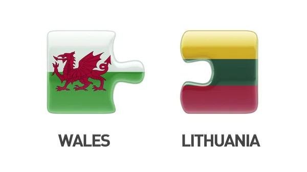 Litouwen Wales puzzel Concept — Stockfoto