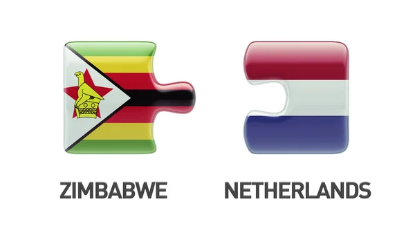 Zimbabwe Países Bajos Puzzle Concept — Foto de Stock