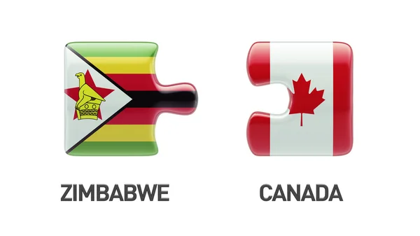 Zimbabwe Canada puzzel Concept — Stockfoto