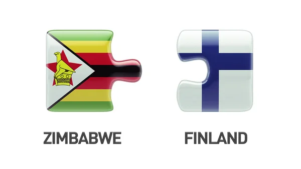 Zimbabwe Finland pussel koncept — Stockfoto