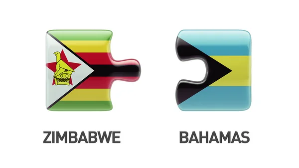 Simbabwe Bahamas Puzzle-Konzept — Stockfoto