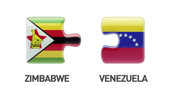 Zimbabwe Venezuela puzzel Concept — Stockfoto