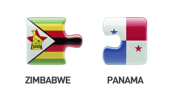 Panama Zimbabwe logická koncepce — Stock fotografie