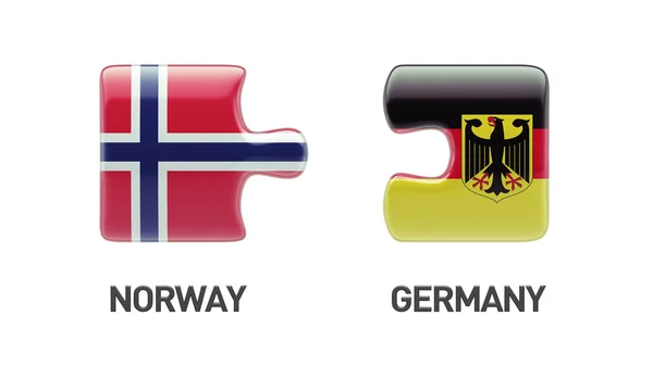 Noruega Alemania Puzzle Concepto — Foto de Stock