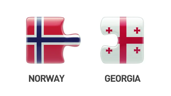 Norveç Georgia Puzzle kavramı — Stok fotoğraf