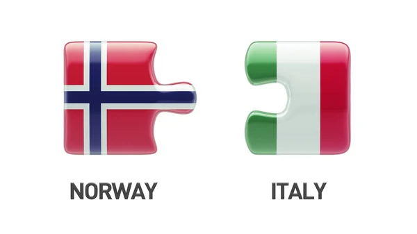 Norway Italy  Puzzle Concept — Stock Photo, Image