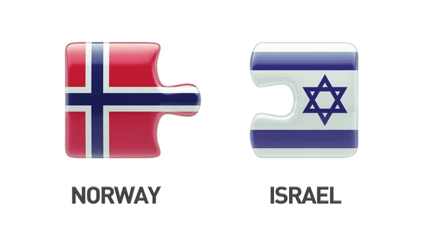 Norwegia Izrael logiczne pojęcia — Zdjęcie stockowe