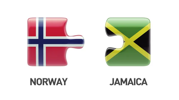 Noorwegen Jamaica puzzel Concept — Stockfoto
