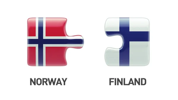 Norsko Finsko logická koncepce — Stock fotografie