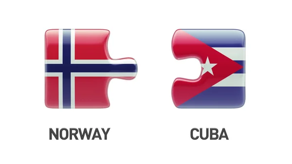 Norvégia Kuba nehézség koncepció — Stock Fotó