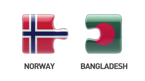 Noorwegen Bangladesh puzzel Concept — Stockfoto