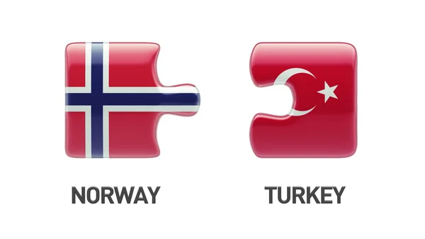 Norveç Türkiye bulmaca kavramı — Stok fotoğraf