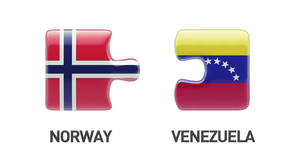 Norvégia Venezuela nehézség koncepció — Stock Fotó