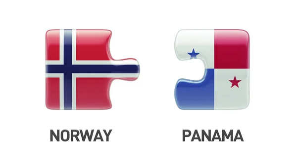 Panamá Noruega Puzzle Concepto —  Fotos de Stock