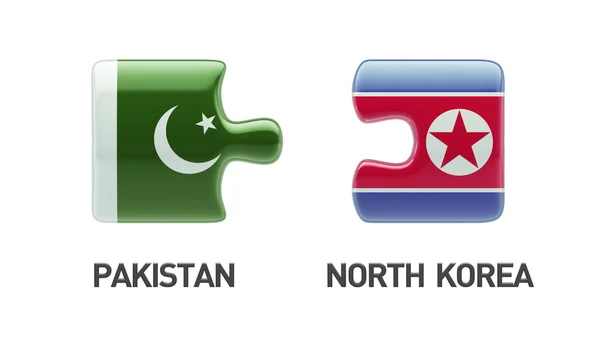 Pakistan North Korea  Puzzle Concept — Stock Photo, Image